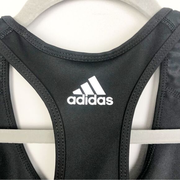 ADIDAS | Climalite Black Racerback Sports Bra Black Graphic Women’s Size Small - Picture 6 of 8